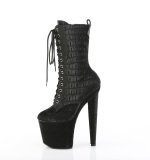 RAZZLE-1040WR - 20 cm platform h�je h�le boots vegan sorte