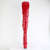 Red 18 cm ADORE-4000 Vinyl crotch high overknee boots