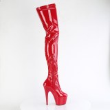 Red 18 cm ADORE-4000 Vinyl crotch high overknee boots