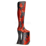 Red Glitter 28 cm SPLASHY-3020 Thigh High Boots for Drag Queen