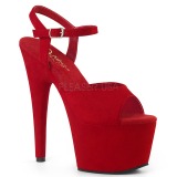 Red Leatherette 18 cm ADORE-709FS high heeled sandals