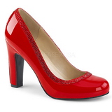 Red Patent 10 cm QUEEN-04 big size pumps shoes