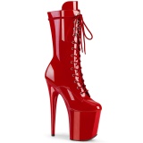Red Patent 20 cm FLA-1050 extrem platform high heels ankle boots