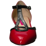 Red Patent 5 cm FAB-428 big size pumps shoes