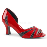 Red Patent 7,5 cm JENNA-03 big size pumps shoes