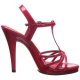 Red Shiny 12 cm FLAIR-420 Womens High Heel Sandals