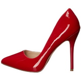 Red Shiny 13 cm AMUSE-22 Low Heeled Classic Pumps Shoes