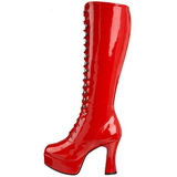 Red Shiny 13 cm ELECTRA-2020 High Heeled Womens Boots for Men