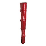 Red Shiny 13 cm ELECTRA-3028 High Heeled Overknee Boots