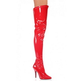 Red Shiny 13 cm SEDUCE-3000 overknee high heel boots