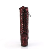 Red snake pattern 18 cm 1040SPF Exotic pole dance ankle boots