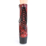 Red snake pattern 18 cm ADORE-1020SP Exotic pole dance ankle boots