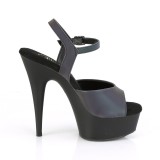 Reflective high heels 15 cm DELIGHT-609REFL platform high heels