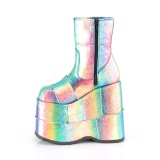 Regnbue Glitter 18 cm STACK-201 Plateau Ankelstøvler til Mænd