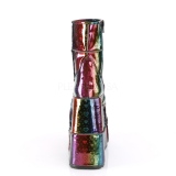 Regnbue Hologram 18 cm STACK-201 Plateau Ankelstøvler til Mænd