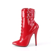 R�d 15 cm DOMINA-1023 stiletto ankelst�vler med h�je h�le