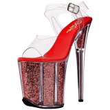 R�d 20 cm FLAMINGO-808G H�je H�le Glitter Plateau