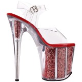 R�d 20 cm FLAMINGO-808G H�je H�le Glitter Plateau