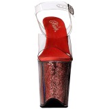 R�d 20 cm FLAMINGO-808G H�je H�le Glitter Plateau