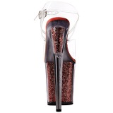 R�d 20 cm FLAMINGO-808G H�je H�le Glitter Plateau