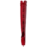 Rød Kunstlæder 15 cm DELIGHT-3019 lårlange støvler med plateausål