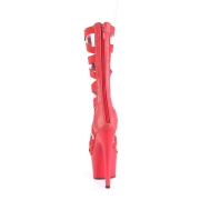 Rød Kunstlæder 18 cm ADORE-700-48 høje hæle med ankel snørebånd