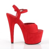 Rød Kunstlæder 18 cm ADORE-709FS højhælede sandaler til kvinder