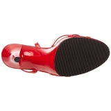 Rød Lak 12 cm FLAIR-436 højhælet sko til kvinder