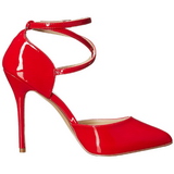 R�d Lak 13 cm AMUSE-25 H�je Pumps Damesko til M�nd