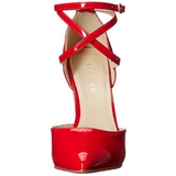 R�d Lak 13 cm AMUSE-25 H�je Pumps Damesko til M�nd