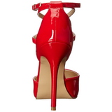 R�d Lak 13 cm AMUSE-25 H�je Pumps Damesko til M�nd