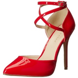 R�d Lak 13 cm AMUSE-25 H�je Pumps Damesko til M�nd