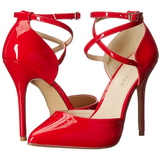 R�d Lak 13 cm AMUSE-25 H�je Pumps Damesko til M�nd