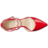 R�d Lak 13 cm AMUSE-25 H�je Pumps Damesko til M�nd