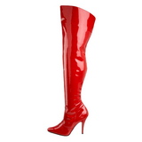 Rød Lak 13 cm SEDUCE-3010 overknee støvler med hæl