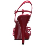 Rød Lakeret 12 cm FLAIR-420 højhælet sko til kvinder