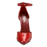 Rød Lakeret 15 cm DOMINA-402 dame pumps med lave hæl
