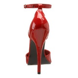 Rød Lakeret 15 cm DOMINA-402 dame pumps med lave hæl
