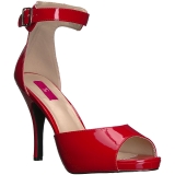 Rød Laklæder 12,5 cm EVE-02 store størrelser sandaler dame