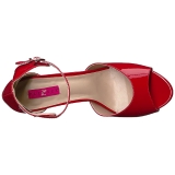 Rød Laklæder 12,5 cm EVE-02 store størrelser sandaler dame