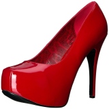R�d Lakl�der 14,5 cm Burlesque TEEZE-06W pumps brede f�dder til m�nd