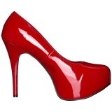 R�d Lakl�der 14,5 cm Burlesque TEEZE-06W pumps brede f�dder til m�nd