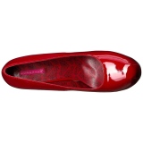 R�d Lakl�der 14,5 cm Burlesque TEEZE-06W pumps brede f�dder til m�nd