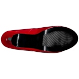 R�d Lakl�der 14,5 cm Burlesque TEEZE-06W pumps brede f�dder til m�nd