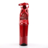 R�d Lakl�der 25,5 cm BEYOND-087 ekstremt h�jh�lede pumps - h�je plateaupumps