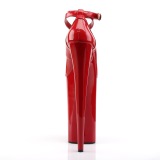 R�d Lakl�der 25,5 cm BEYOND-087 ekstremt h�jh�lede pumps - h�je plateaupumps