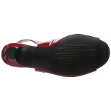 Rød Laklæder 7,5 cm JENNA-02 store størrelser sandaler dame