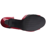 Rød Laklæder 7,5 cm JENNA-03 store størrelser pumps sko