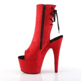 R�d faux suede 18 cm ADORE-1018FS pole dance ankelst�vler