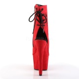 R�d faux suede 18 cm ADORE-1018FS pole dance ankelst�vler